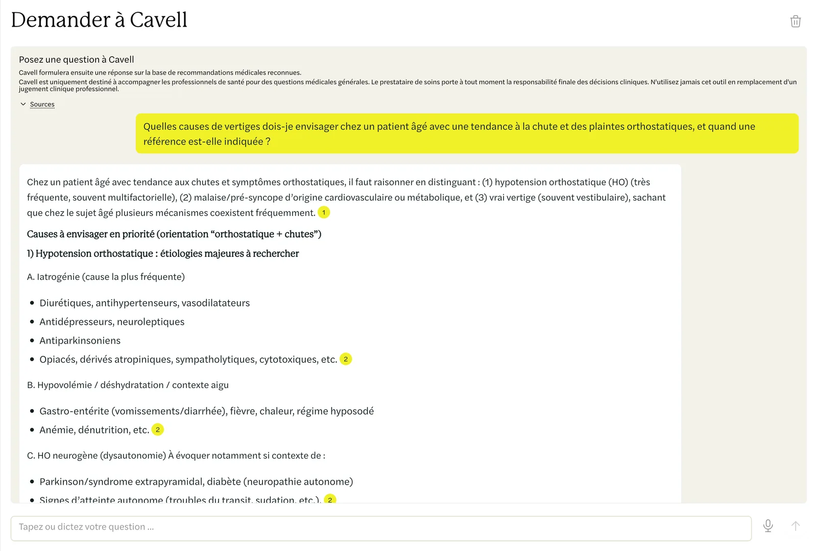 Ask Cavell screenshot